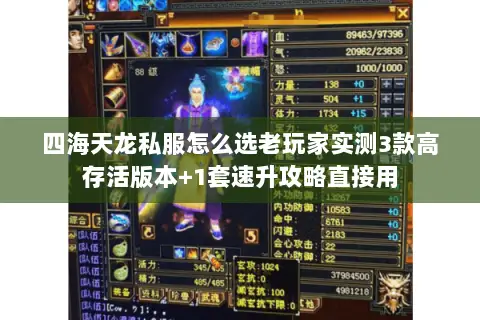 四海天龙私服怎么选老玩家实测3款高存活版本+1套速升攻略直接用 四海天龙私服怎么选老玩家实测3款高存活版本+1套速升攻略直接用