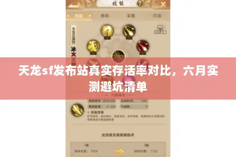 天龙sf发布站真实存活率对比,六月实测避坑清单 天龙sf发布站真实存活率对比,六月实测避坑清单