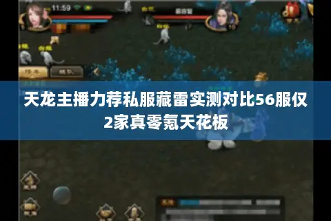 天龙主播力荐私服藏雷实测对比56服仅2家真零氪天花板