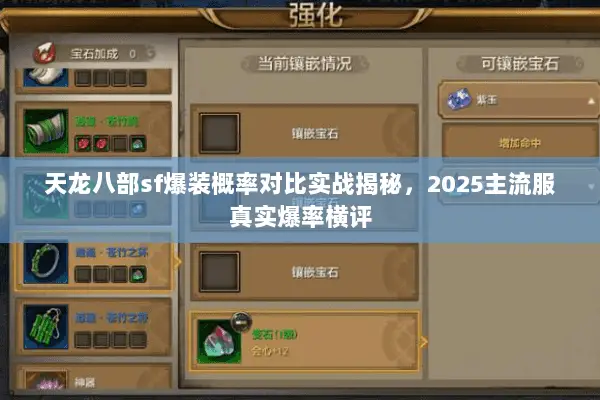 天龙八部sf爆装概率对比实战揭秘,2025主流服真实爆率横评 天龙八部sf爆装概率对比实战揭秘,2025主流服真实爆率横评