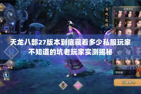 天龙八部27版本到底藏着多少私服玩家不知道的坑老玩家实测揭秘 天龙八部27版本到底藏着多少私服玩家不知道的坑老玩家实测揭秘
