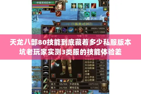 天龙八部80技能到底藏着多少私服版本坑老玩家实测3类服的技能体验差 天龙八部80技能到底藏着多少私服版本坑老玩家实测3类服的技能体验差