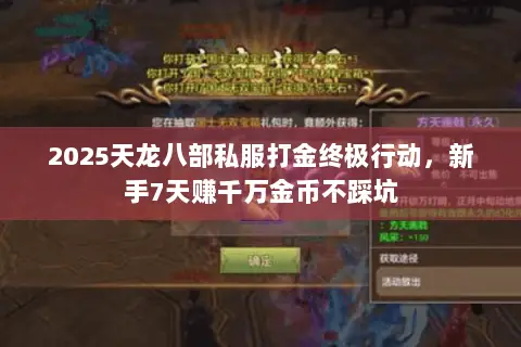 2025天龙八部私服打金终极行动，新手7天赚千万金币不踩坑
