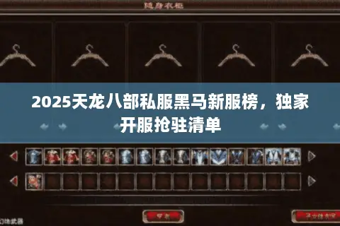 2025天龙八部私服黑马新服榜，独家开服抢驻清单