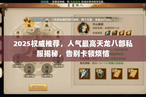 2025权威推荐,人气最高天龙八部私服揭秘,告别卡顿烦恼 2025权威推荐,人气最高天龙八部私服揭秘,告别卡顿烦恼