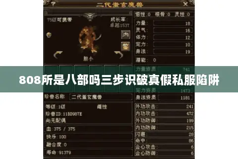 808所是八部吗三步识破真假私服陷阱
