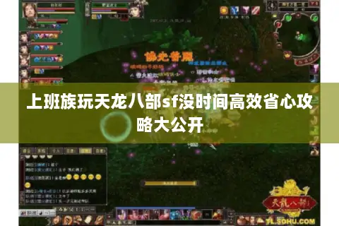 上班族玩天龙八部sf没时间高效省心攻略大公开 上班族玩天龙八部sf没时间高效省心攻略大公开