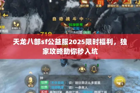 天龙八部sf公益服2025限时福利，独家攻略助你秒入坑