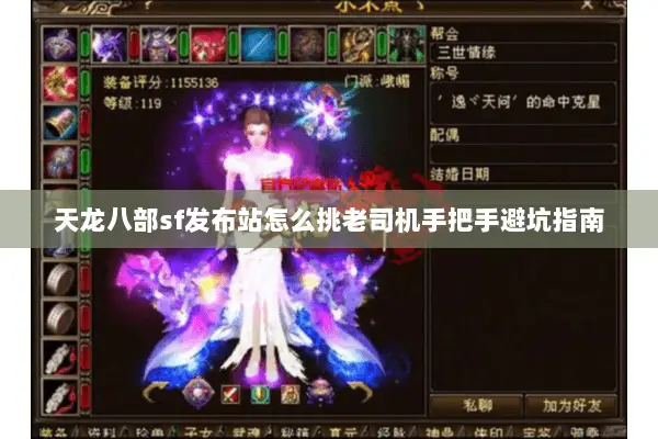 天龙八部sf发布站怎么挑老司机手把手避坑指南