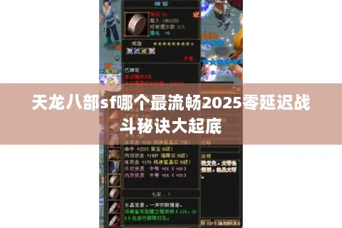 天龙八部sf哪个最流畅2025零延迟战斗秘诀大起底
