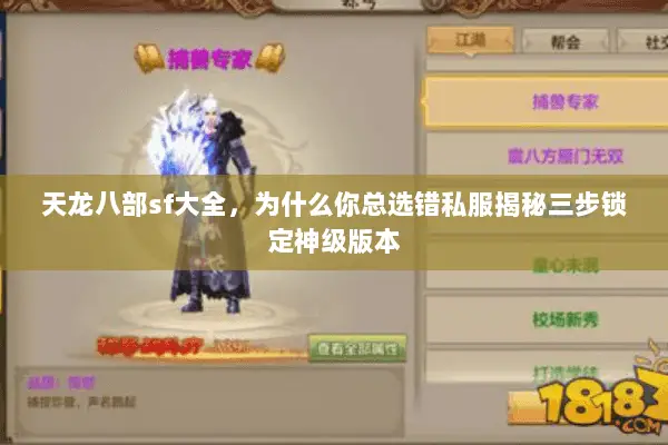 天龙八部sf大全，为什么你总选错私服揭秘三步锁定神级版本