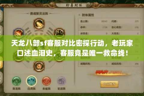 天龙八部sf客服对比密探行动,老玩家口述血泪史,客服竟是唯一救命线! 天龙八部sf客服对比密探行动,老玩家口述血泪史,客服竟是唯一救命线!