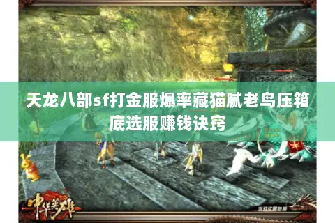 天龙八部sf打金服爆率藏猫腻老鸟压箱底选服赚钱诀窍