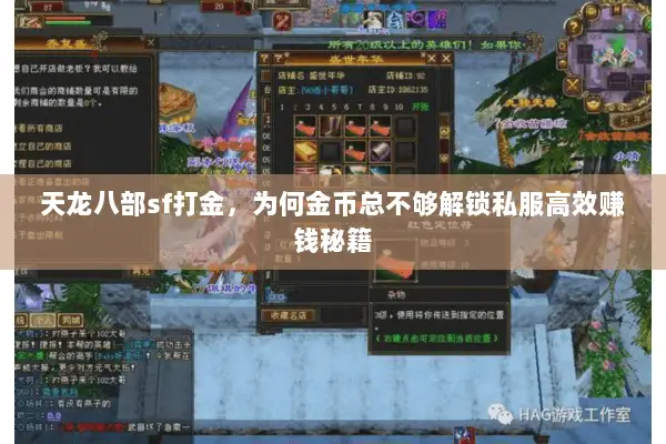 天龙八部sf打金，为何金币总不够解锁私服高效赚钱秘籍