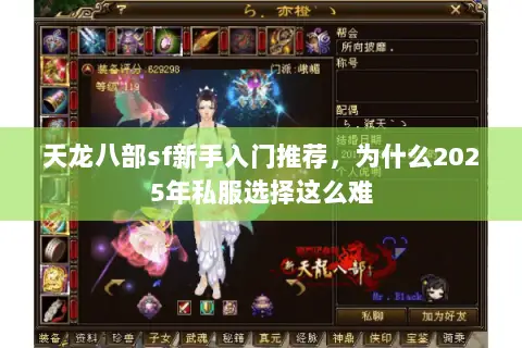 天龙八部sf新手入门推荐,为什么2025年私服选择这么难 天龙八部sf新手入门推荐,为什么2025年私服选择这么难