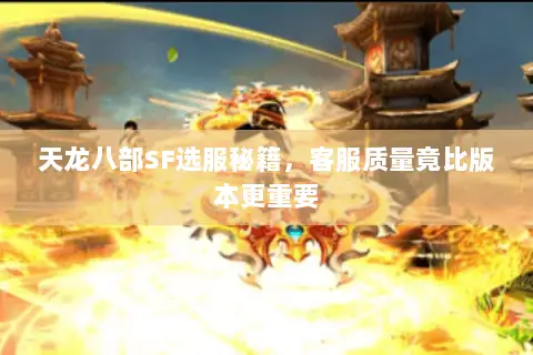 天龙八部SF选服秘籍，客服质量竟比版本更重要
