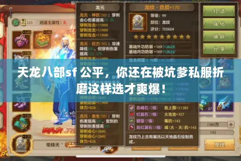 天龙八部sf 公平,你还在被坑爹私服折磨这样选才爽爆! 天龙八部sf 公平,你还在被坑爹私服折磨这样选才爽爆!