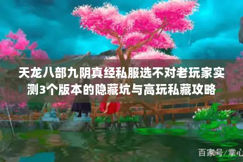 天龙八部九阴真经私服选不对老玩家实测3个版本的隐藏坑与高玩私藏攻略