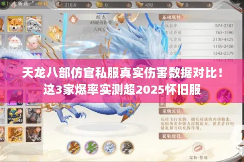 天龙八部仿官私服真实伤害数据对比！这3家爆率实测超2025怀旧服