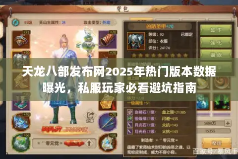 天龙八部发布网2025年热门版本数据曝光，私服玩家必看避坑指南