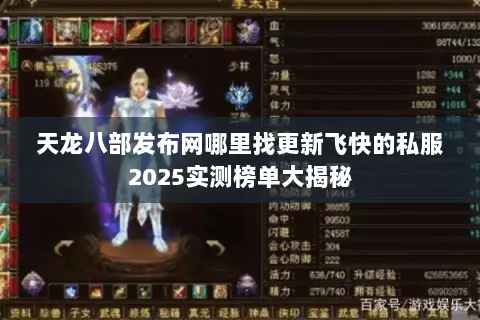 天龙八部发布网哪里找更新飞快的私服2025实测榜单大揭秘 天龙八部发布网哪里找更新飞快的私服2025实测榜单大揭秘