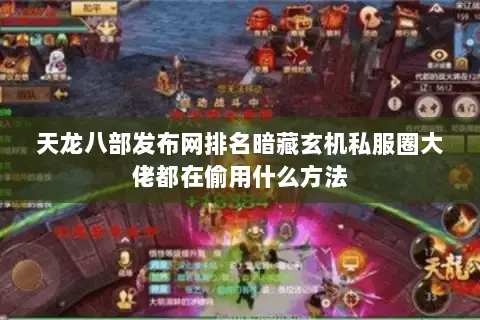 天龙八部发布网排名暗藏玄机私服圈大佬都在偷用什么方法 天龙八部发布网排名暗藏玄机私服圈大佬都在偷用什么方法