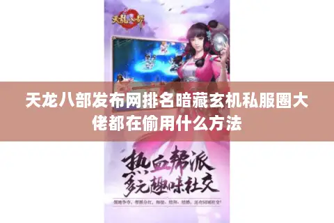 天龙八部发布网排名暗藏玄机私服圈大佬都在偷用什么方法 天龙八部发布网排名暗藏玄机私服圈大佬都在偷用什么方法