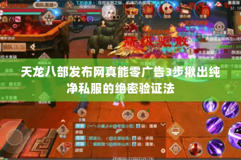 天龙八部发布网真能零广告3步揪出纯净私服的绝密验证法 天龙八部发布网真能零广告3步揪出纯净私服的绝密验证法
