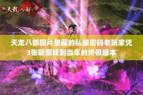 天龙八部图片里藏的私服密码老玩家凭3张截图找到当年的终极版本 天龙八部图片里藏的私服密码老玩家凭3张截图找到当年的终极版本