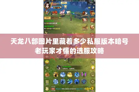 天龙八部图片里藏着多少私服版本暗号老玩家才懂的选服攻略