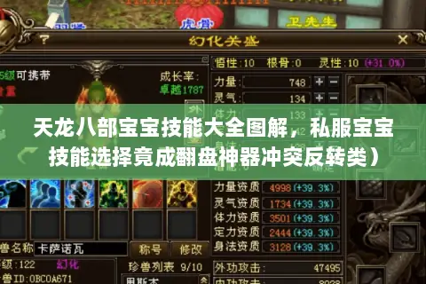 天龙八部宝宝技能大全图解,私服宝宝技能选择竟成翻盘神器冲突反转类) 天龙八部宝宝技能大全图解,私服宝宝技能选择竟成翻盘神器冲突反转类)