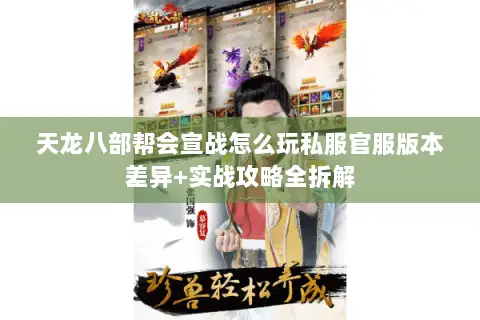 天龙八部帮会宣战怎么玩私服官服版本差异+实战攻略全拆解 天龙八部帮会宣战怎么玩私服官服版本差异+实战攻略全拆解