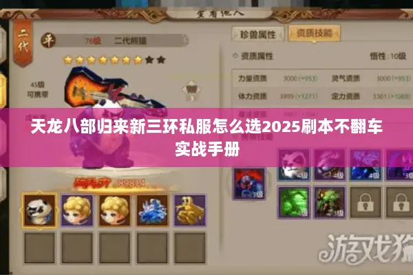 天龙八部归来新三环私服怎么选2025刷本不翻车实战手册 天龙八部归来新三环私服怎么选2025刷本不翻车实战手册