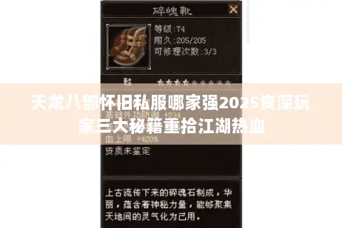 天龙八部怀旧私服哪家强2025资深玩家三大秘籍重拾江湖热血 天龙八部怀旧私服哪家强2025资深玩家三大秘籍重拾江湖热血