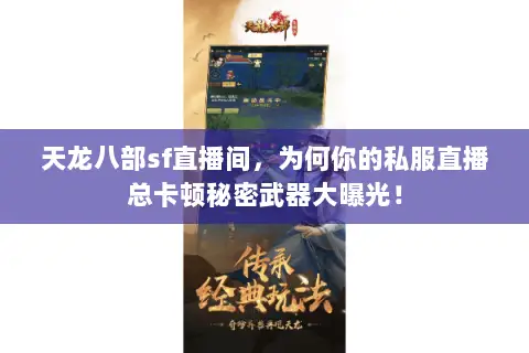 天龙八部sf直播间，为何你的私服直播总卡顿秘密武器大曝光！