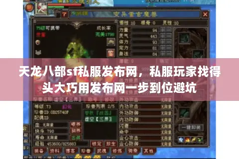 天龙八部sf私服发布网,私服玩家找得头大巧用发布网一步到位避坑 天龙八部sf私服发布网,私服玩家找得头大巧用发布网一步到位避坑