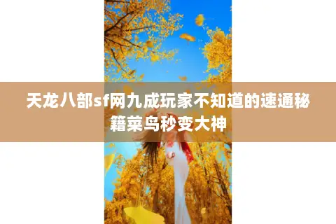 天龙八部sf网九成玩家不知道的速通秘籍菜鸟秒变大神 天龙八部sf网九成玩家不知道的速通秘籍菜鸟秒变大神