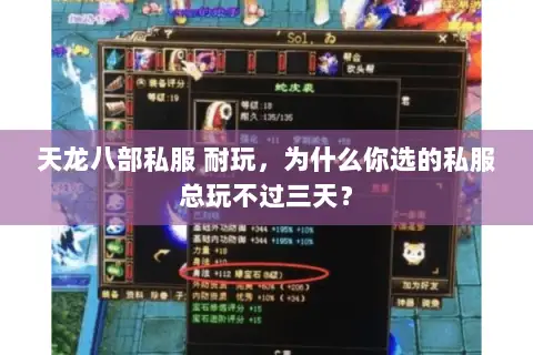 天龙八部私服 耐玩,为什么你选的私服总玩不过三天? 天龙八部私服 耐玩,为什么你选的私服总玩不过三天?