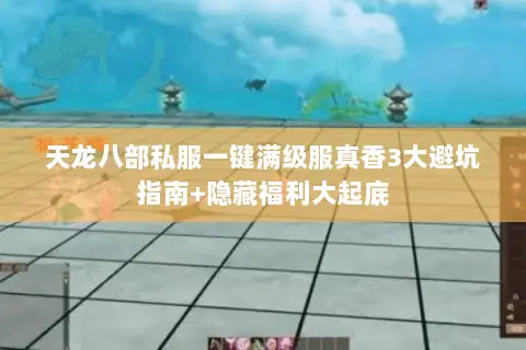 天龙八部私服一键满级服真香3大避坑指南+隐藏福利大起底