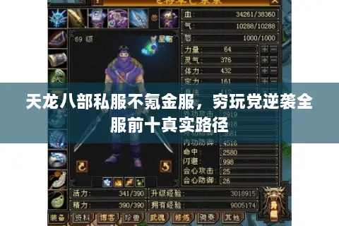 天龙八部私服不氪金服，穷玩党逆袭全服前十真实路径