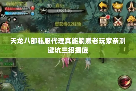 天龙八部私服代理真能躺赚老玩家亲测避坑三招揭底