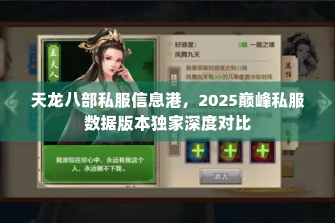 天龙八部私服信息港,2025巅峰私服数据版本独家深度对比 天龙八部私服信息港,2025巅峰私服数据版本独家深度对比