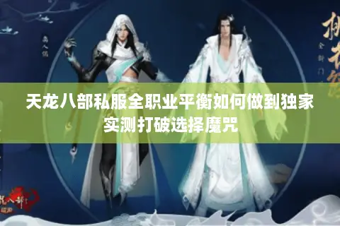 天龙八部私服全职业平衡如何做到独家实测打破选择魔咒