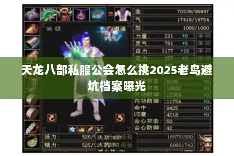 天龙八部私服公会怎么挑2025老鸟避坑档案曝光