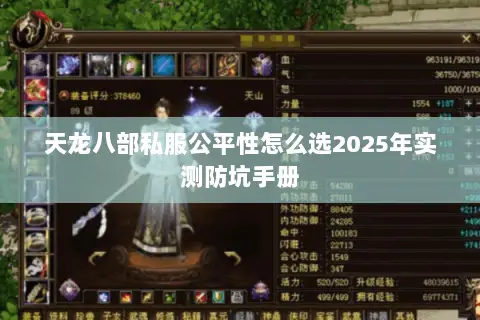 天龙八部私服公平性怎么选2025年实测防坑手册 天龙八部私服公平性怎么选2025年实测防坑手册