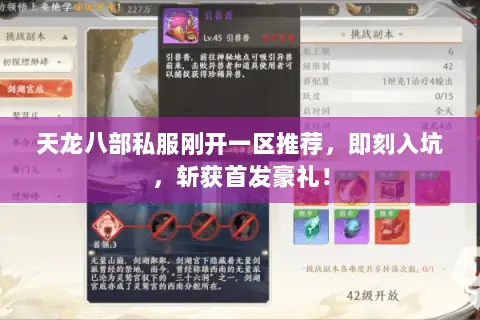 天龙八部私服刚开一区推荐，即刻入坑，斩获首发豪礼！