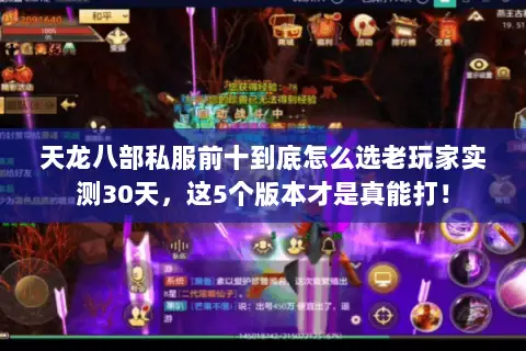 天龙八部私服前十到底怎么选老玩家实测30天，这5个版本才是真能打！