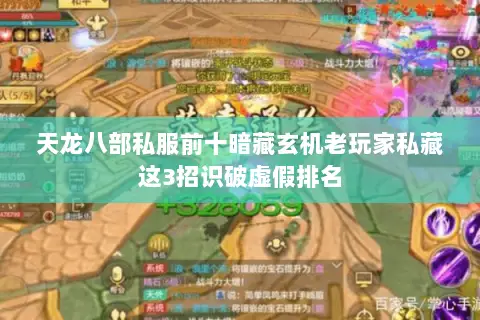 天龙八部私服前十暗藏玄机老玩家私藏这3招识破虚假排名 天龙八部私服前十暗藏玄机老玩家私藏这3招识破虚假排名