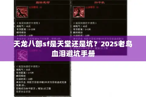 天龙八部sf是天堂还是坑？2025老鸟血泪避坑手册