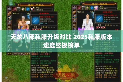 天龙八部私服升级对比 2025私服版本速度终极榜单 天龙八部私服升级对比 2025私服版本速度终极榜单